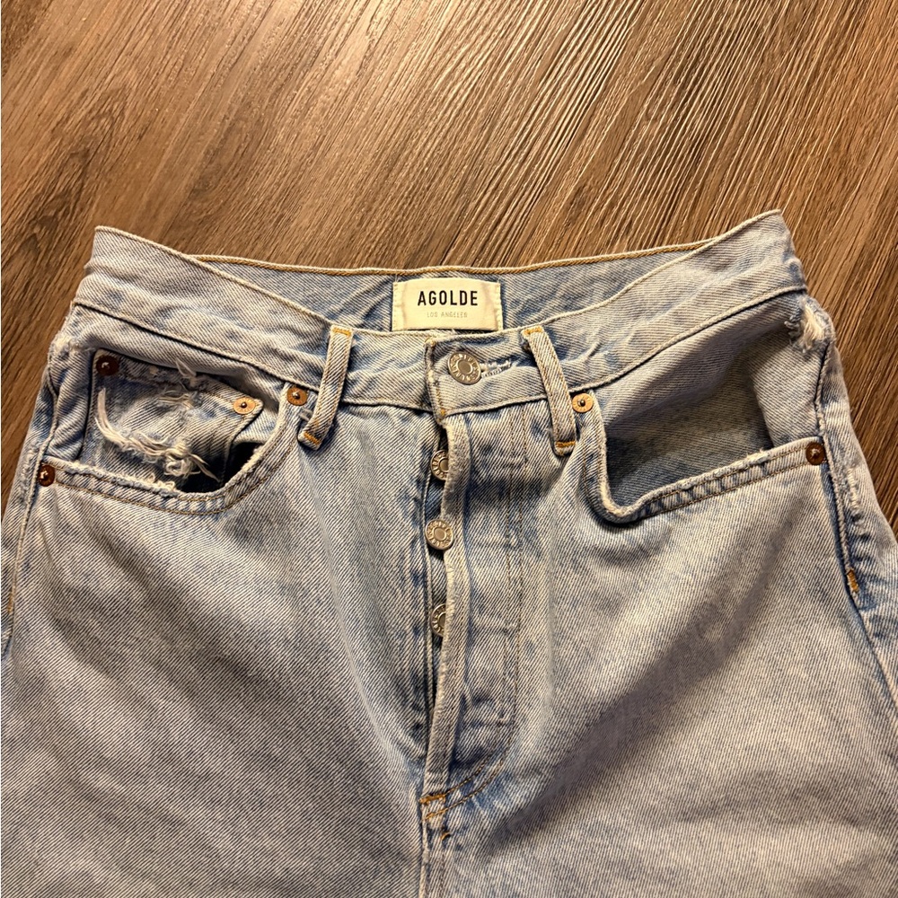 Agolde Women's Straight Leg Jeans - Light Blue - Picture 4 of 7
